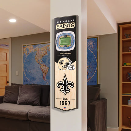 New Orleans Saints 8x32 3D Stadium Banner
