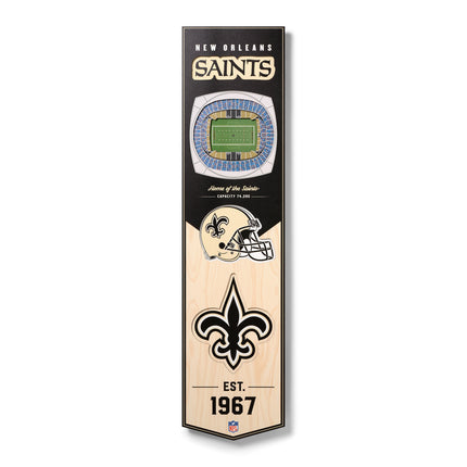 New Orleans Saints 8x32 3D Stadium Banner