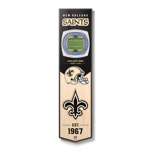 New Orleans Saints 8x32 3D Stadium Banner