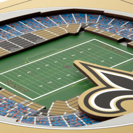 New Orleans Saints 3D StadiumView Wall Art 12x12