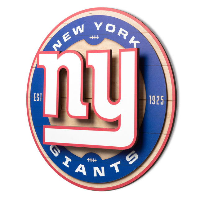 New York Giants 3DX Circle Backer Wall Art