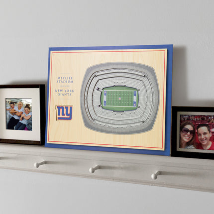 New York Giants 5-Layer 3D StadiumView Wall Art