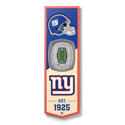 New York Giants 3D Stadium 6x19 Banners