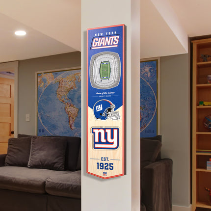 New York Giants 8x32 3D Stadium Banner