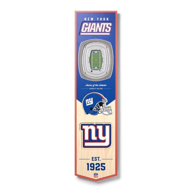 New York Giants 8x32 3D Stadium Banner