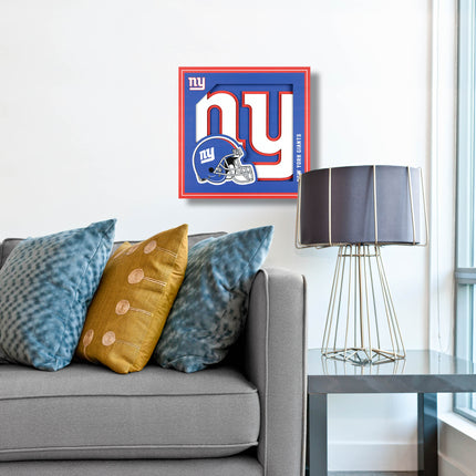 New York Giants 3D Logo Series Wall Art - 12x12