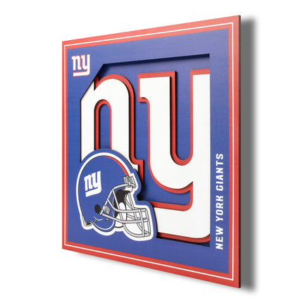 New York Giants 3D Logo Series Wall Art - 12x12