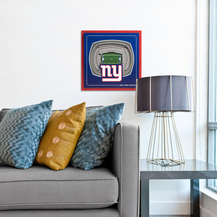 New York Giants 3D StadiumView Wall Art 12x12