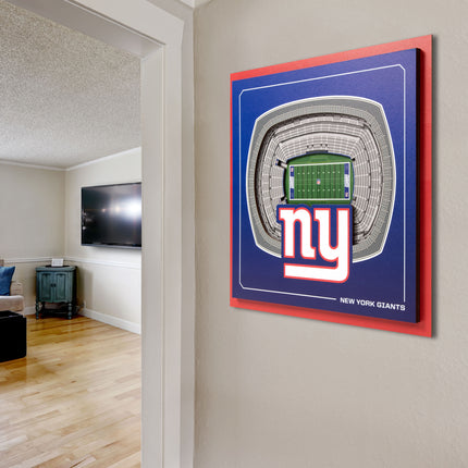 New York Giants 3D StadiumView Wall Art 12x12