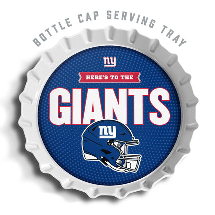New York Giants Bottle Cap Serving Tray