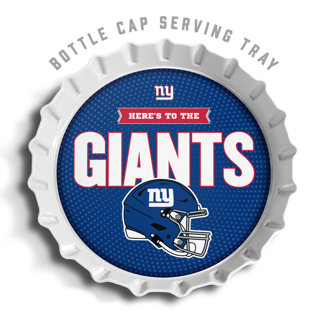 New York Giants Bottle Cap Serving Tray