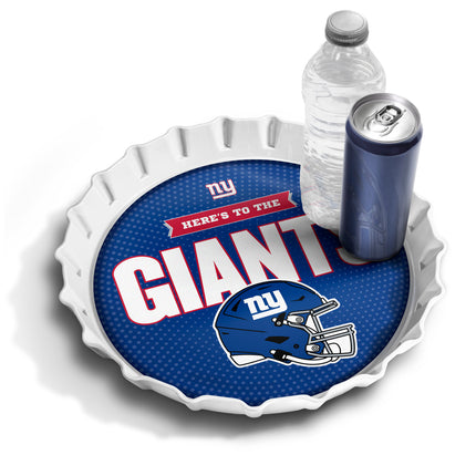 New York Giants Bottle Cap Serving Tray