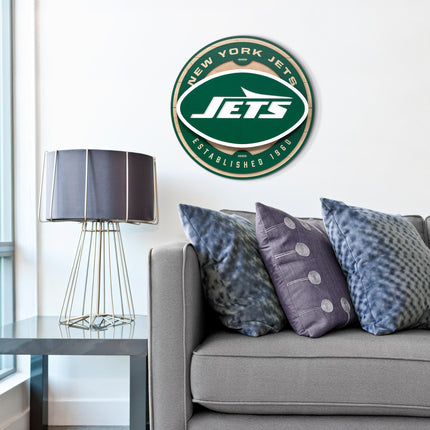 New York Jets 3DX Circle Backer Wall Art