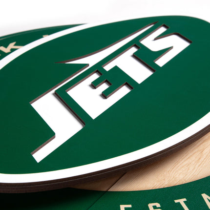 New York Jets 3DX Circle Backer Wall Art