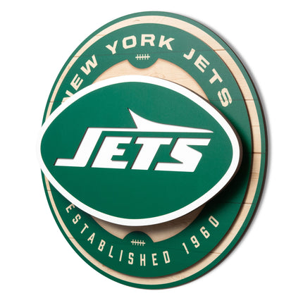 New York Jets 3DX Circle Backer Wall Art