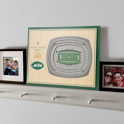 New York Jets 5-Layer 3D StadiumView Wall Art