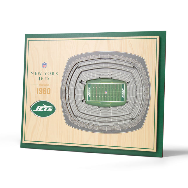 New York Jets 5-Layer 3D StadiumView Wall Art