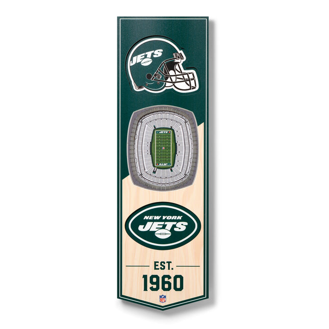 New York Jets 3D Stadium 6x19 Banners