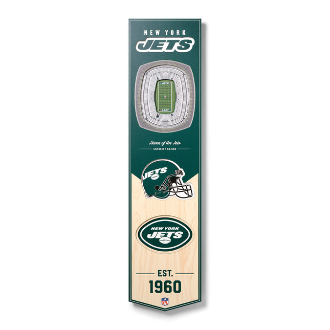New York Jets 8x32 3D Stadium Banner