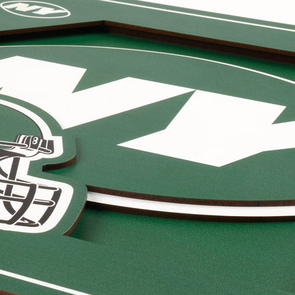 New York Jets 3D Logo Series Wall Art - 12x12