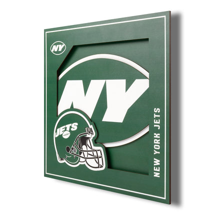 New York Jets 3D Logo Series Wall Art - 12x12