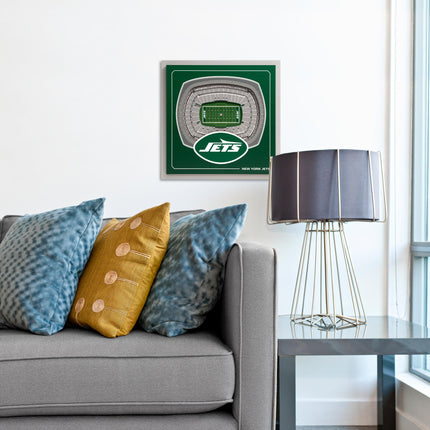 New York Jets 3D StadiumView Wall Art 12x12