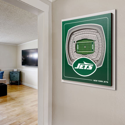 New York Jets 3D StadiumView Wall Art 12x12