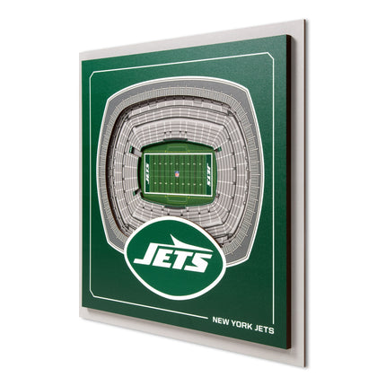 New York Jets 3D StadiumView Wall Art 12x12