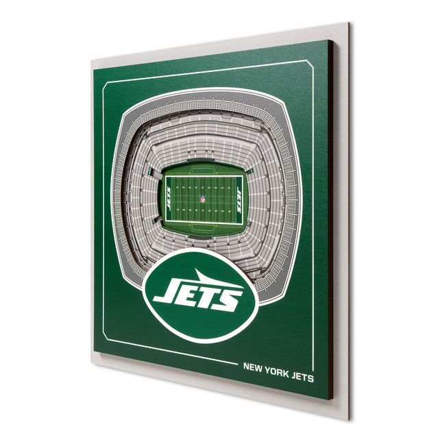 New York Jets 3D StadiumView Wall Art 12x12