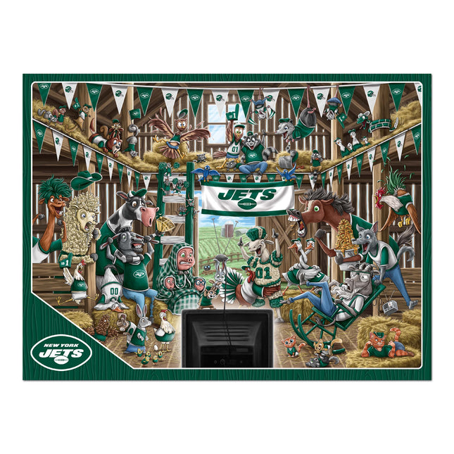 New York Jets Barnyard Fans Puzzle - 500 PC