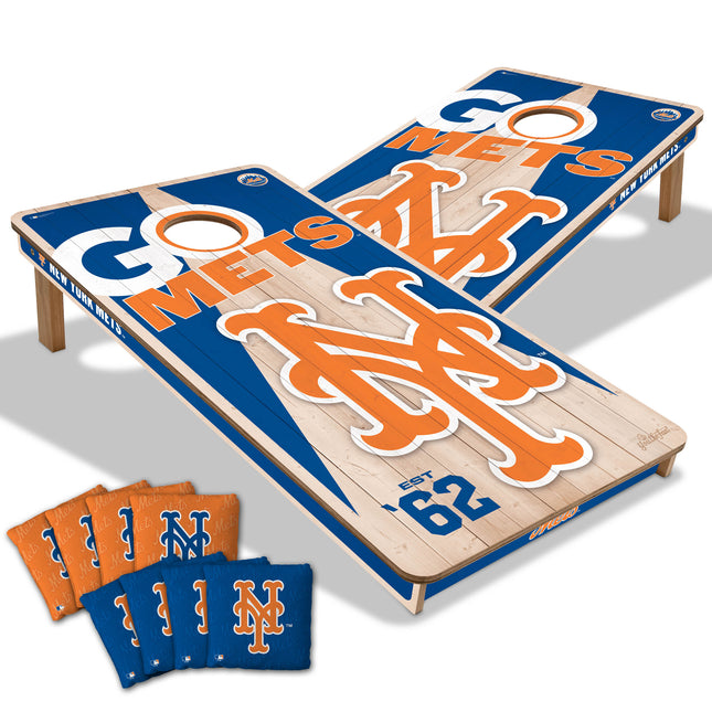 New York Mets Cornhole Boards 2x4