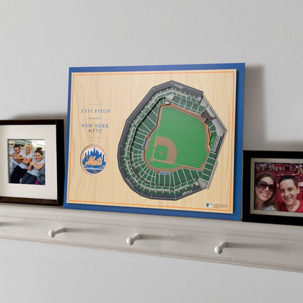 New York Mets 5-Layer 3D StadiumView Wall Art