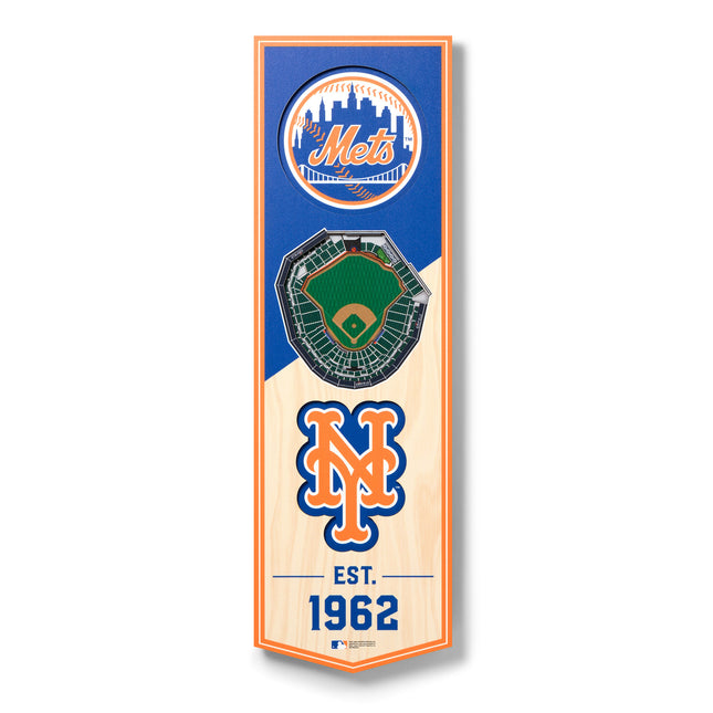 New York Mets 3D Stadium 6x19 Banners