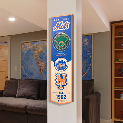 New York Mets 8x32 3D Stadium Banner
