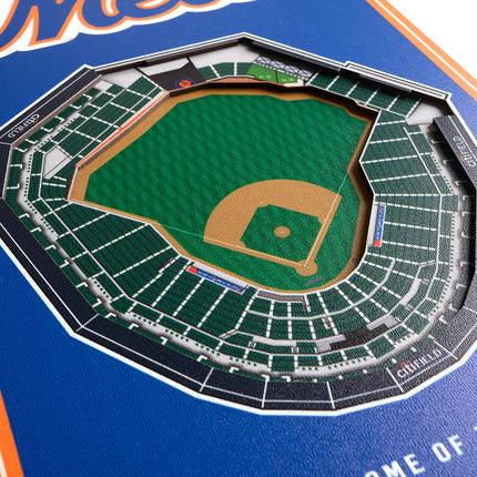 New York Mets 8x32 3D Stadium Banner