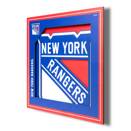 New York Rangers 3D Logo Series Wall Art - 12x12