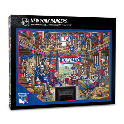 New York Rangers Barnyard Fans Puzzle - 500 PC