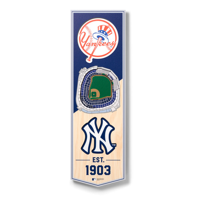 New York Yankees 3D Stadium 6x19 Banners