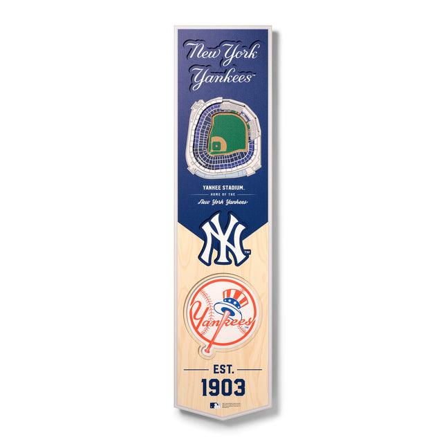 New York Yankees 8x32 3D Stadium Banner