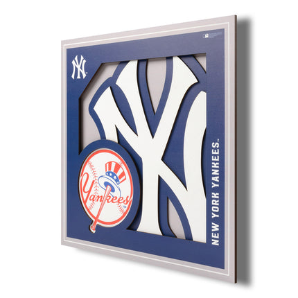 New York Yankees 3D Logo Series Wall Art - 12x12