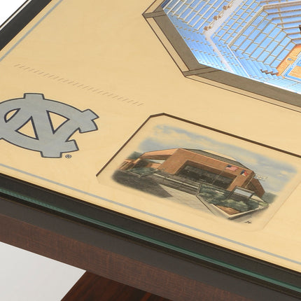 North Carolina Tar Heels 25-Layer StadiumView End Table