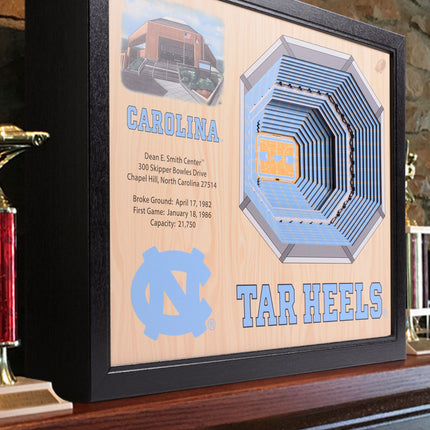 North Carolina Tarheels 25-Layer StadiumViews 3D Wall Art