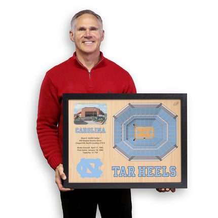 North Carolina Tarheels 25-Layer StadiumViews 3D Wall Art