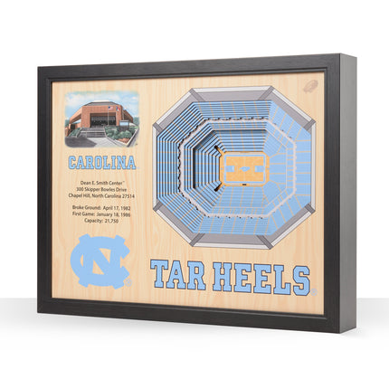 North Carolina Tarheels 25-Layer StadiumViews 3D Wall Art