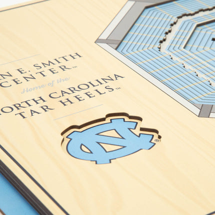 North Carolina Tar Heels 5-Layer 3D StadiumView Wall Art