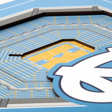 North Carolina Tar Heels 3D StadiumView Wall Art 12x12