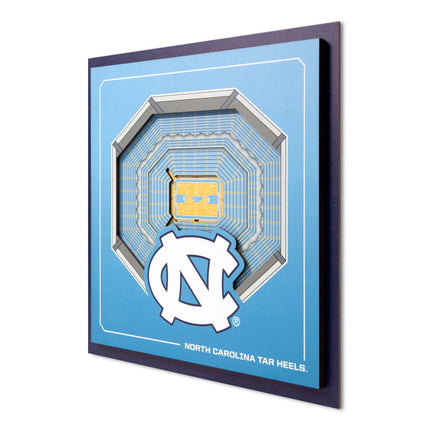 North Carolina Tar Heels 3D StadiumView Wall Art 12x12