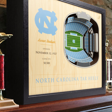 North Carolina Tar Heels 25-Layer StadiumViews 3D Wall Art