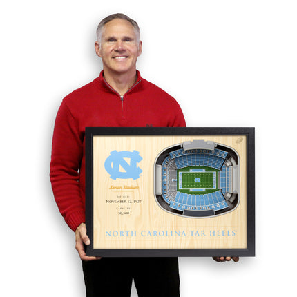 North Carolina Tar Heels 25-Layer StadiumViews 3D Wall Art