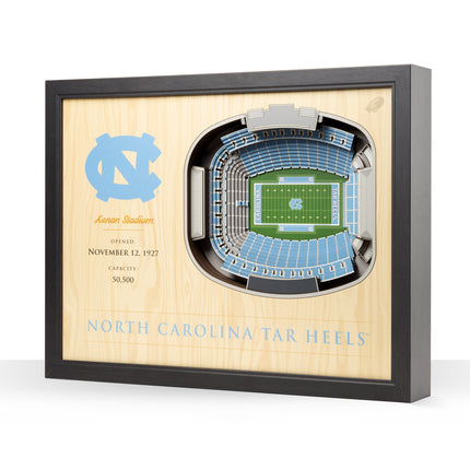 North Carolina Tar Heels 25-Layer StadiumViews 3D Wall Art